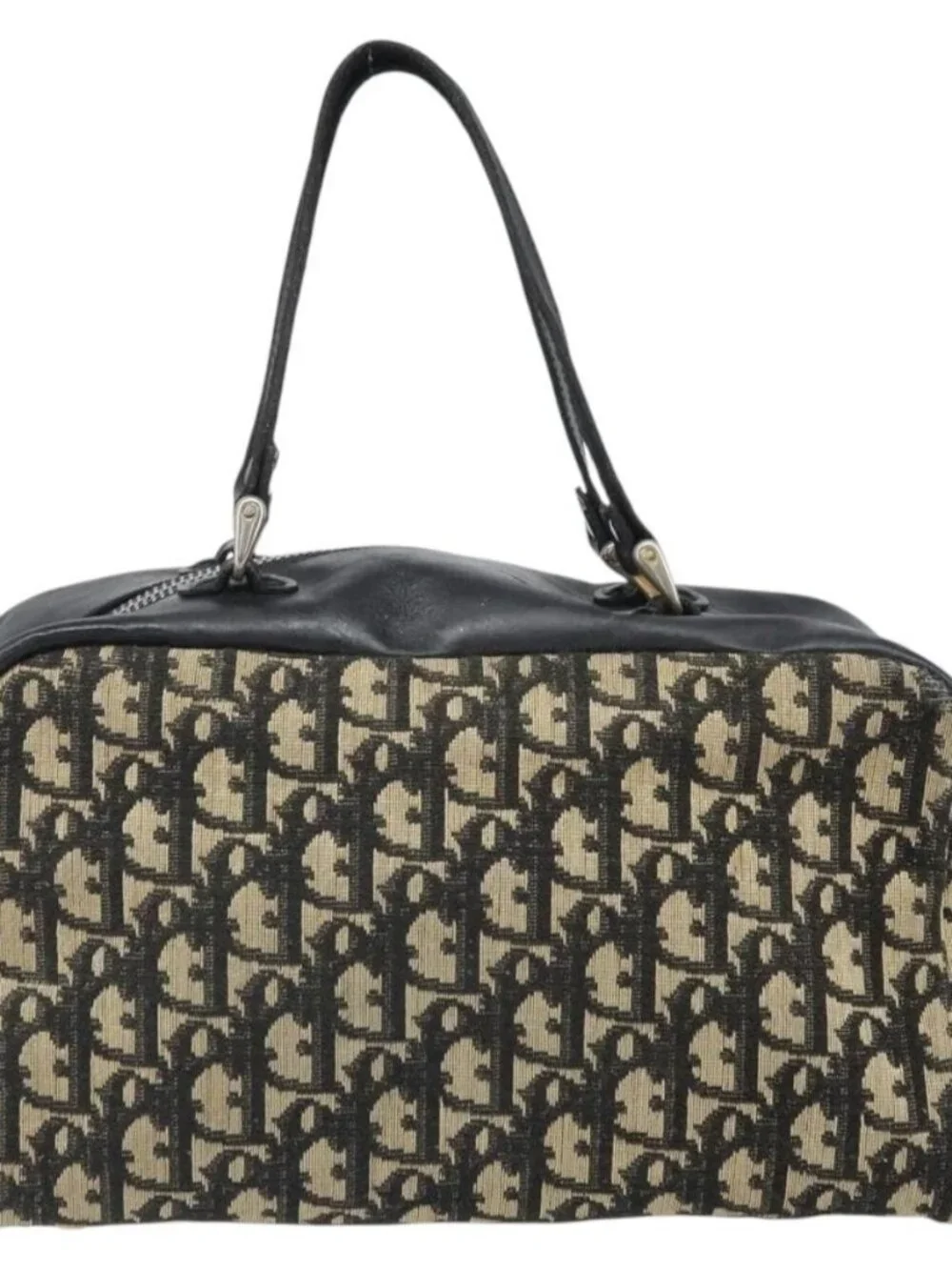 Christian Dior Trotter Canvas Hand Bag Navy Auth bs33053 - Picture 3 of 16